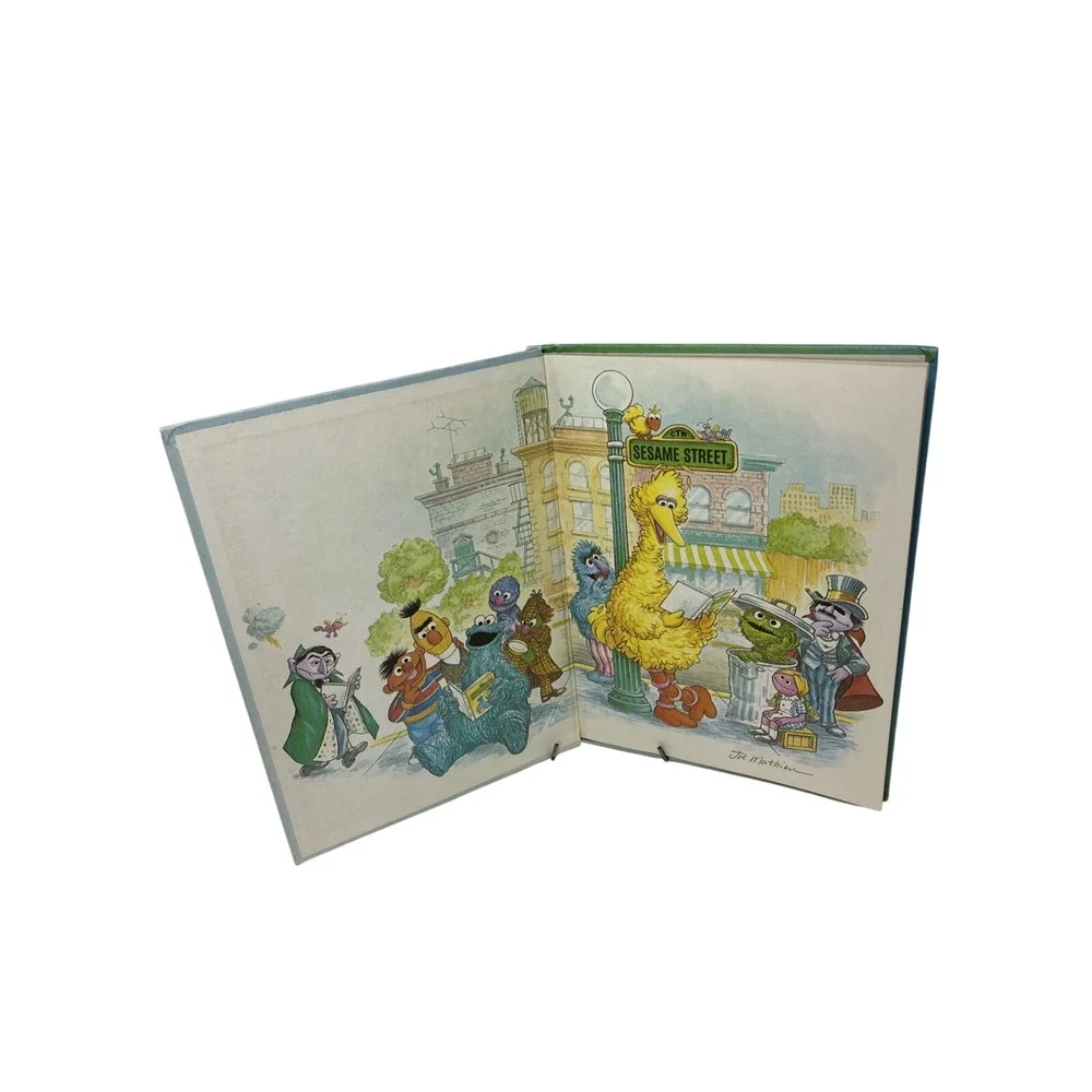 Vintage‎ Sesame Street Library Books Lot Volumes 4 7 8 Funk & Wagnalls Muppets